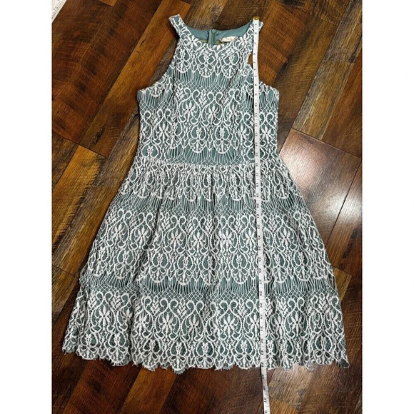 Womans Boho Halter Top Dress Size Medium Lace Mini Dress - Picture 7 of 8